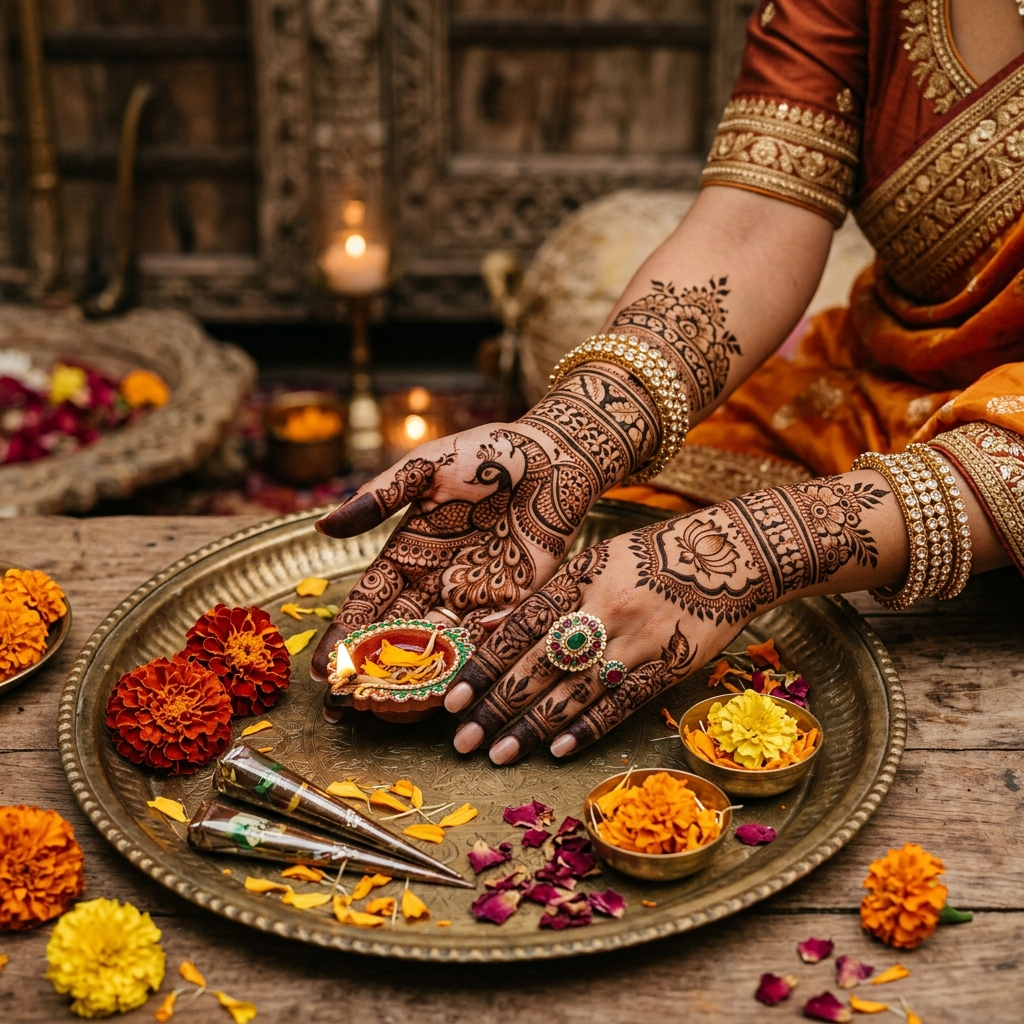 Traditional Indian mehendi